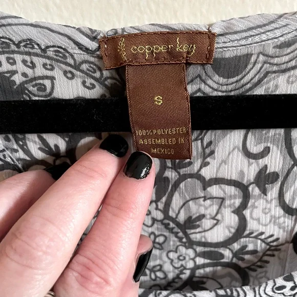 Copper Key | Sheer Paisley Tank | Size Small - Picture 7 of 8